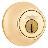 Kwikset 660 Series 6653CPRCALRCSK6 Deadbolt, 3 Grade, Keyed Alike Key, Steel, Polished Brass, 2-3/8 x 2-3/4 in Backset